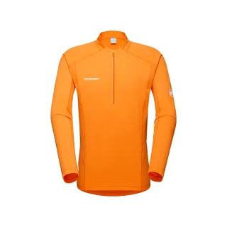 【Mammut 長毛象官方直營】Aenergy FL Half Zip AF 抗菌半拉長袖排汗衣 柑桔橘/深柑桔橘 男款 #1016-01310