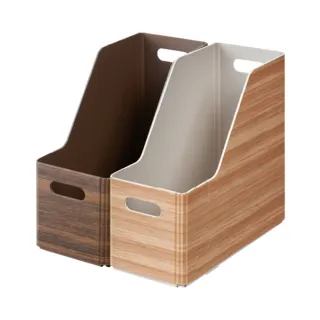 【KING JIM】KIINI 木質風格折疊收納箱  S 斜口