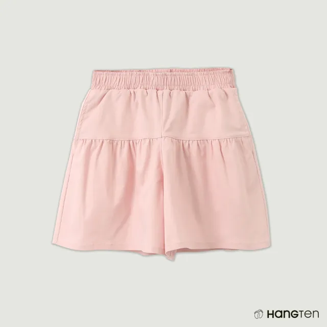 【Hang Ten】女童-鬆緊腰頭造型褲裙(淺粉)