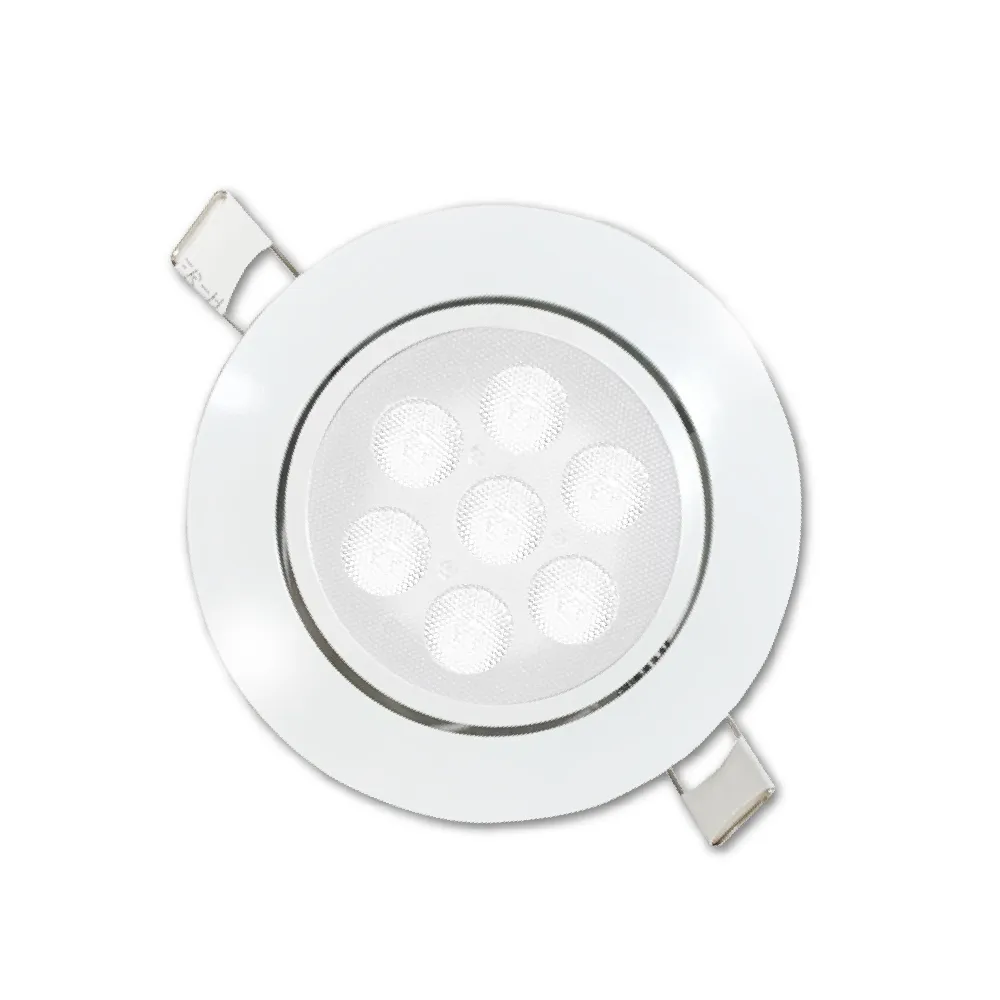 【E極亮】LED 9.5cm 7W 全電壓 崁燈 白光 黃光 自然光-4入組(LED 7W 崁燈 全電壓)