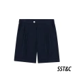 【SST&C 最後55折】普魯士藍寬鬆版棉麻休閒短褲1212303011