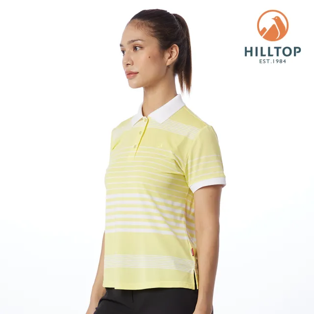 【Hilltop 山頂鳥】條紋ZISOFIT POLO衫 女款 黃｜PS14XFJ2ECIW