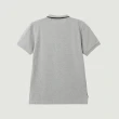 【Hang Ten】男裝-SLIM FIT剪接撞色短袖POLO衫(花紗灰)