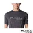 【Columbia 哥倫比亞 官方旗艦】男款-鈦 LOGO快排短袖上衣-黑色(UAE51530BK / 2023年春夏)