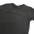 【Crocodile Junior 小鱷魚童裝】『小鱷魚童裝』立體鋼印文字T恤(產品編號 : C63401-黑-小碼款)