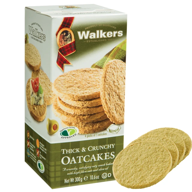 【Walkers 蘇格蘭皇家餅乾】蘇格蘭皇家燕麥厚脆餅乾300g