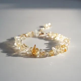 【ne jewelry & life】金色暖陽 黃水晶碎石手鏈(帶來正能量)