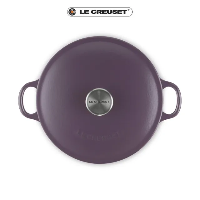 【Le Creuset】琺瑯鑄鐵鍋媽咪鍋水晶紫26cm(B鏟杓淡粉紫)