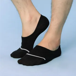 【oillio 歐洲貴族】8雙組 抑菌除臭隱形襪 專利防掉跟 簡約色系(臺灣製 男女適穿 襪子)