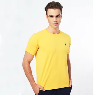 【U.S. POLO ASSN.】舒活彈性T恤-黃色(短袖 T恤 小馬)