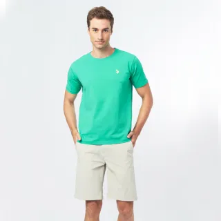 【U.S. POLO ASSN.】舒活彈性T恤-綠色(短袖 T恤 小馬)