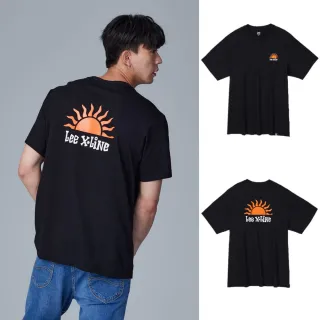 【Lee 官方旗艦】男裝 短袖T恤 / 太陽印花 氣質黑 舒適版型(LB302013K11)