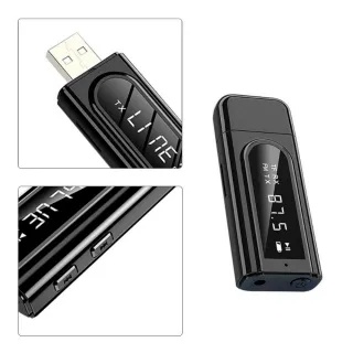 【HANLIN】USBK9 全能USB藍牙發射接收器(#藍芽 接收器 發射器 FM發射器 車用MP3)