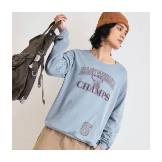 【OB 嚴選】高含棉復古籃球印花圓領大學T 《KL1510》