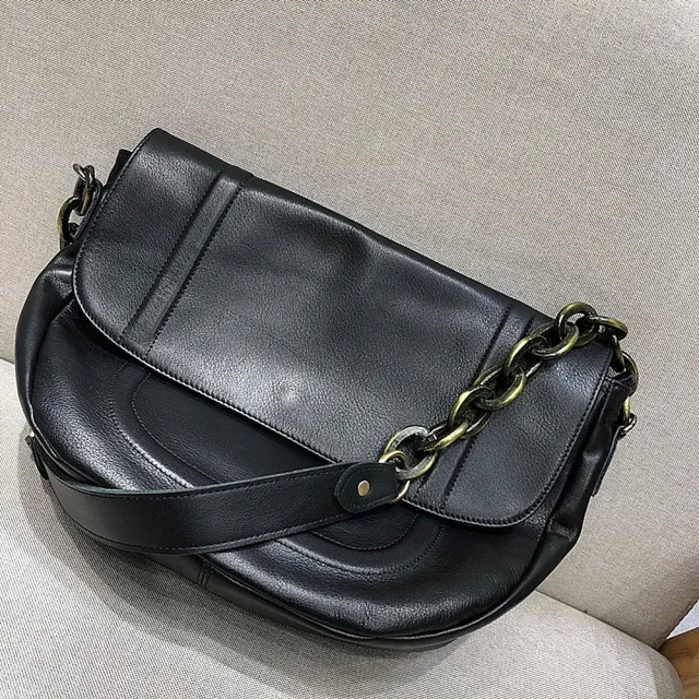 【巴黎精品】現貨+預購 真牛皮側背包真皮革單肩背包托特包手提包隨身男女包包(牛皮通勤大容量休閒a1ak