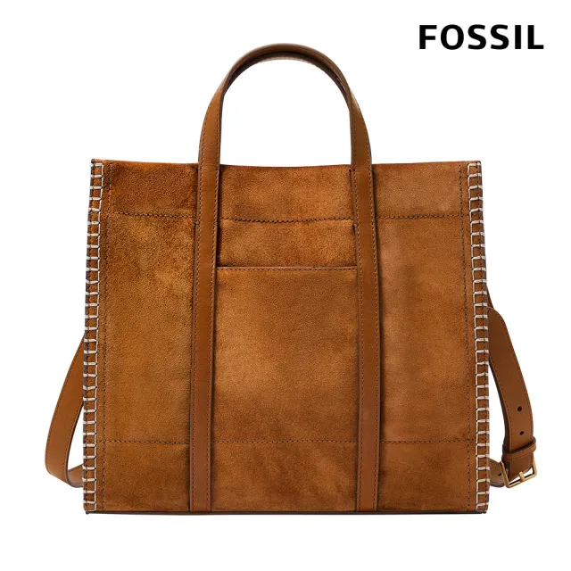 【FOSSIL 官方旗艦館】Carmen 麂皮兩用手提包-金棕色 ZB1843216 雙11/1111