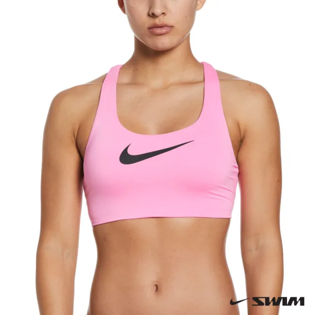 【NIKE 耐吉】SWIM 女泳裝 比基尼上衣 ICON 粉 NESSD297-670