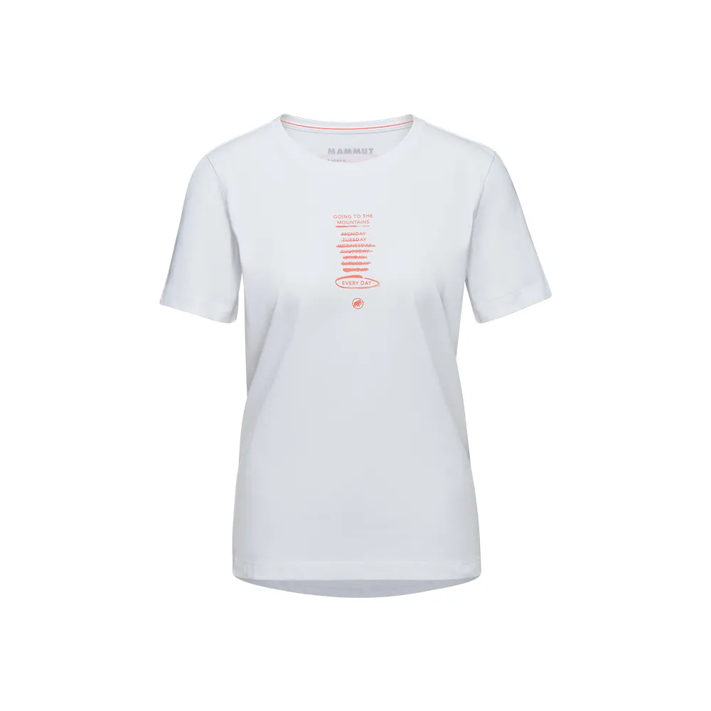 【Mammut 長毛象】Mammut Core T-Shirt Women Every Day 機能短袖T恤 白色 女款 #1017-03901