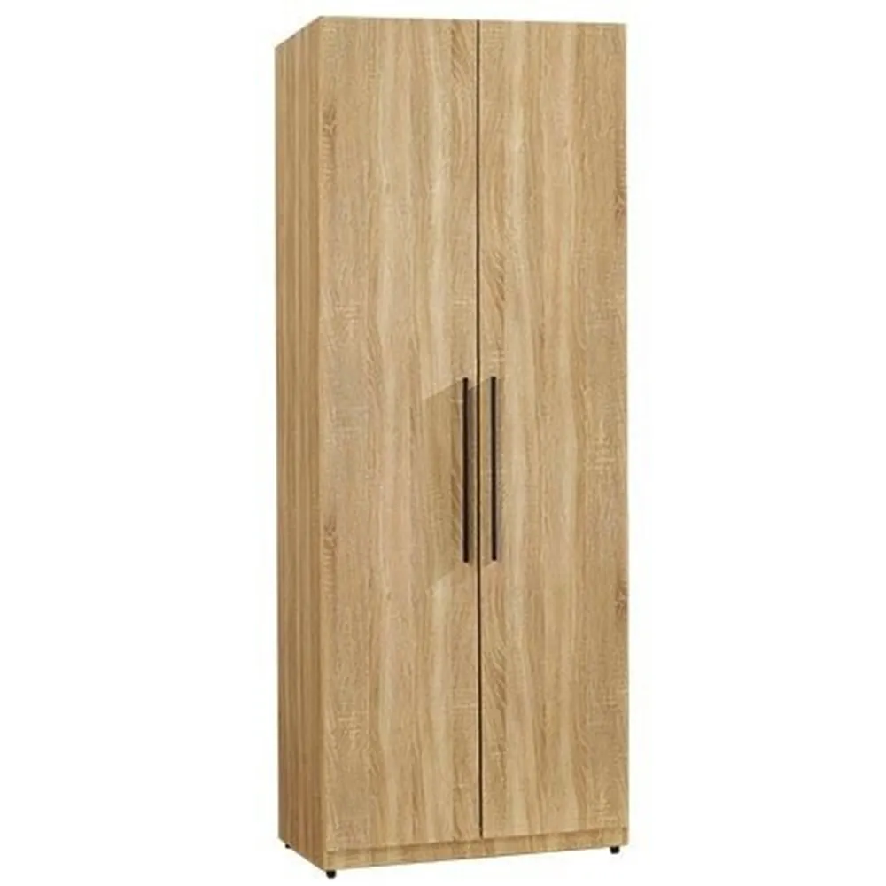 【AT HOME】2.3尺橡木紋色雙吊收納衣櫃/衣櫥 現代簡約(凱文)
