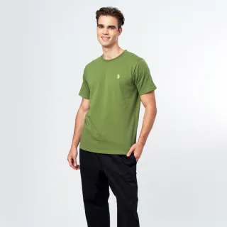 【U.S. POLO ASSN.】男款簡約小馬LOGOT恤-綠色(短袖 T恤 小馬)