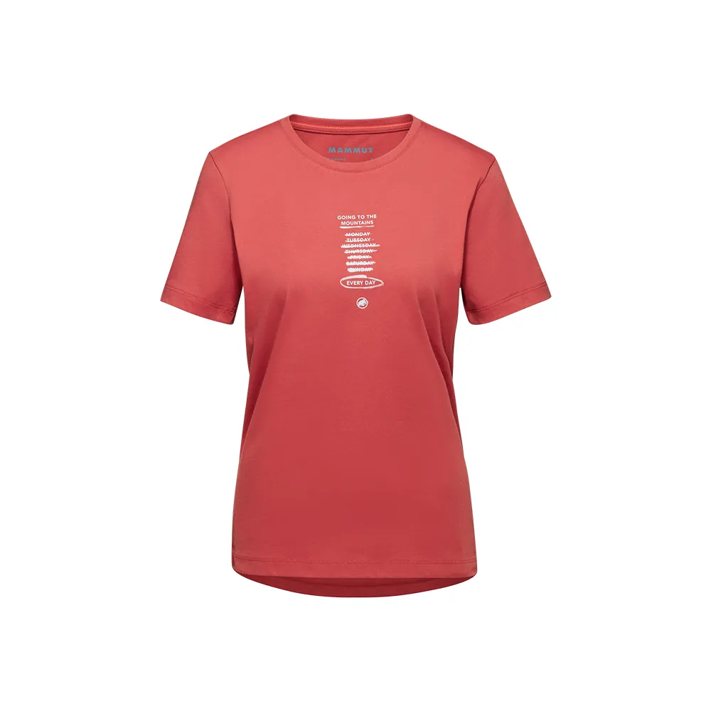 【Mammut 長毛象】Mammut Core T-Shirt Women Every Day 機能短袖T恤 陶紅 女款 #1017-03901