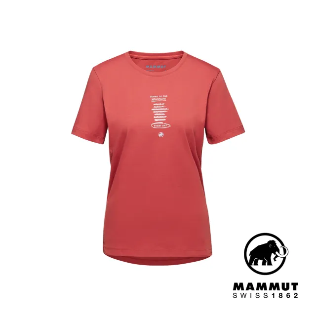 【Mammut 長毛象】Mammut Core T-Shirt Women Every Day 機能短袖T恤 陶紅 女款 #1017-03901