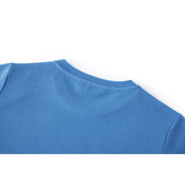 【FILA官方直營】KIDS 童吸濕排汗短袖上衣-寧靜藍(1TEX-4417-BU)