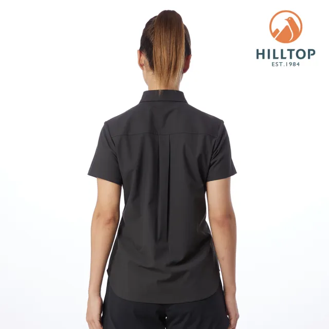 【Hilltop 山頂鳥】短袖襯衫 女款 黑｜PS06XF65ECA0