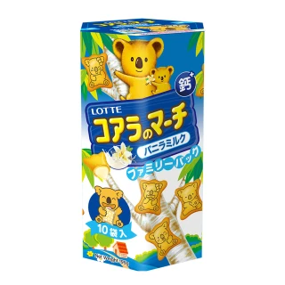 【Lotte 樂天】樂天小熊餅家庭號-牛奶風味195g