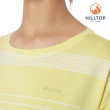 【Hilltop 山頂鳥】施華洛世奇燙鑽條紋ZISOFIT T恤 女款 黃｜PS04XFL0ECIW