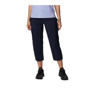 【Columbia 哥倫比亞 官方旗艦】女款-Silver Ridge Utility 超防曬UPF50防潑快排七分褲-深藍(UAR73600NY / 