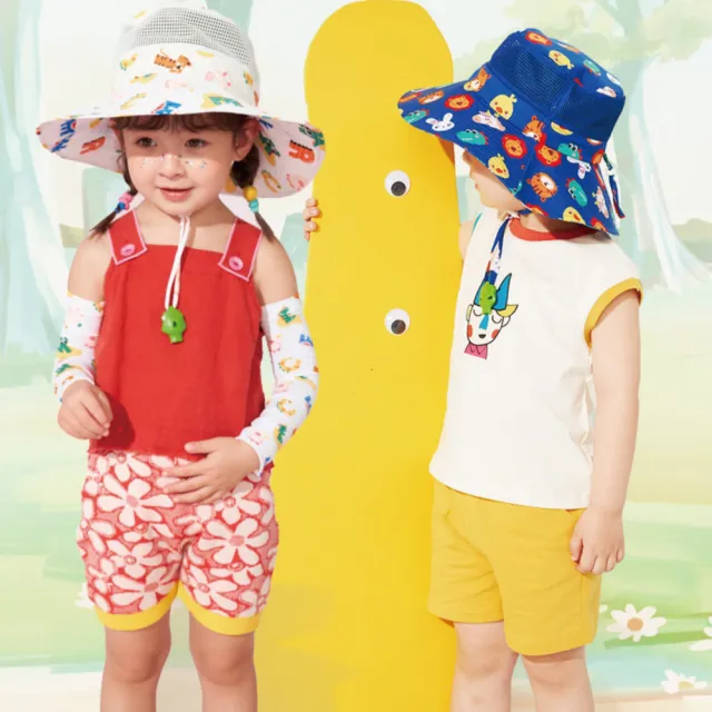 【Mua 姆兒選品】Kocotree兒童帽透氣兒童網眼帽兒童遮陽帽(兒童遮陽帽 兒童防曬帽網眼帽沙灘帽幼童帽)