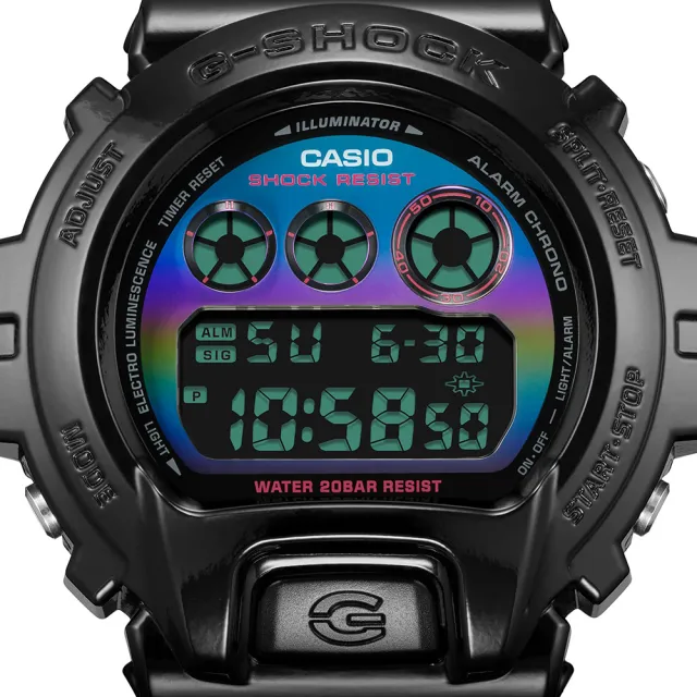 【CASIO 卡西歐】G-SHOCK AI 探索虛擬彩虹系列電子錶 送禮 禮物 推薦(DW-6900RGB-1)