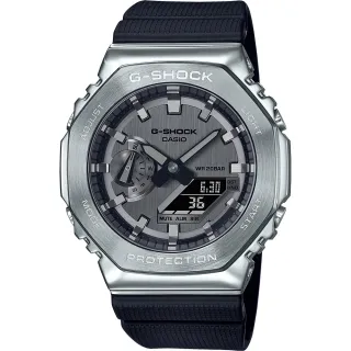 【CASIO 卡西歐】G-SHOCK  八角雙顯電子錶 畢業禮物(GM-2100-1A)