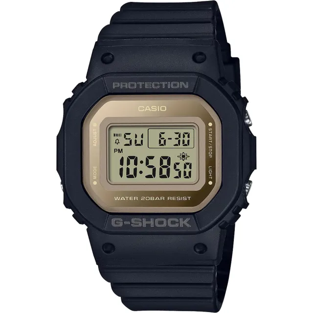 【CASIO 卡西歐】G-SHOCK 優雅簡約 玻璃蒸鍍電子錶 畢業禮物(GMD-S5600-1)