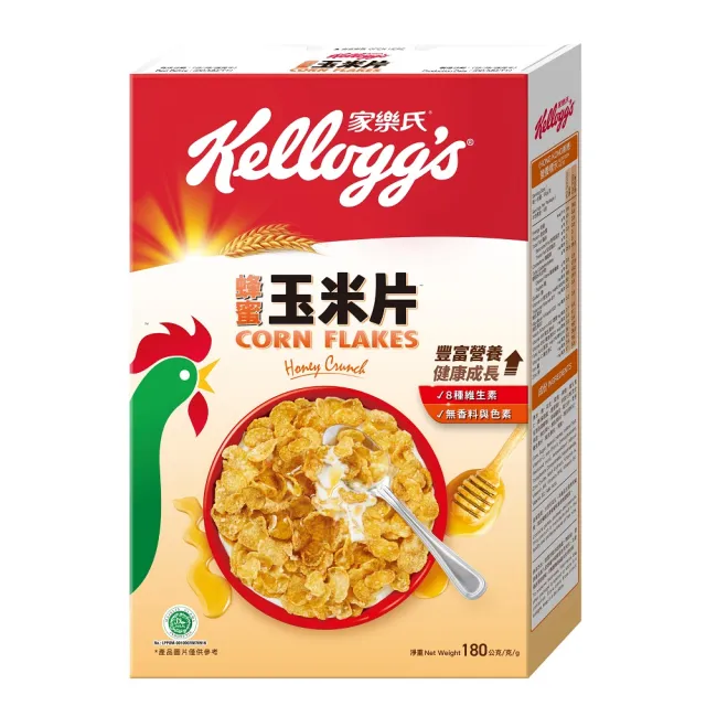 【家樂氏Kelloggs】家樂氏玉米片口味任選x1盒(蜂蜜玉米片180g/香蕉玉米片190g)