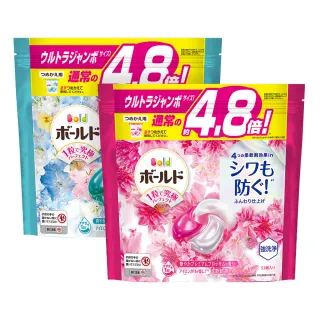 【Bold】日本進口 新4合1洗衣膠囊53顆袋裝 x2入(清淨花香/淡雅花香 任選)