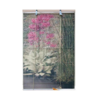 【棉花田】花卉彩色天然竹捲簾(150x160cm)