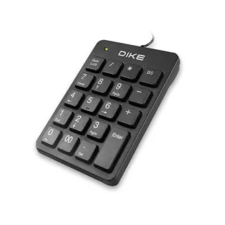 【DIKE】巧克力19鍵 數字薄膜鍵盤(DK100BK)