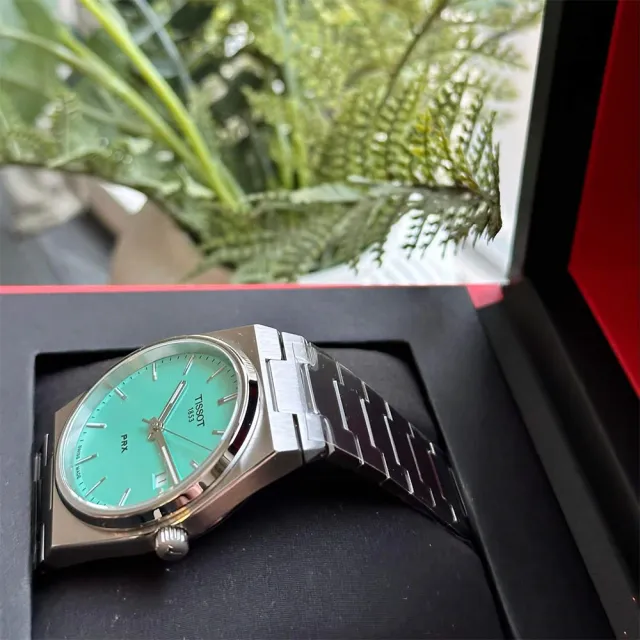 【TISSOT 天梭】PRX 薄荷綠色石英款手錶 手錶 618年中慶 推薦(T137.410.11.091.01)