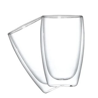 【工具王】玻璃杯 茶杯 防燙杯 雙層杯 蛋型杯 保溫隔熱 630-DG450(雙層玻璃杯450ml 辦公杯 玻璃咖啡杯)