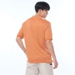 【JEEP】男裝 跳色滾邊短袖POLO衫(橘色)
