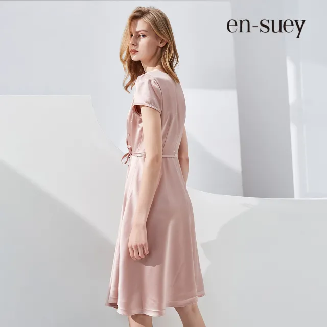 【en-suey 銀穗】浪漫漸層縫珠緞面禮服洋裝-女