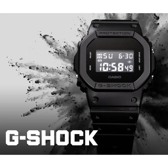 【CASIO 卡西歐】交換禮物  G-SHOCK 經典人氣電子錶 畢業禮物(DW-5600BB-1)