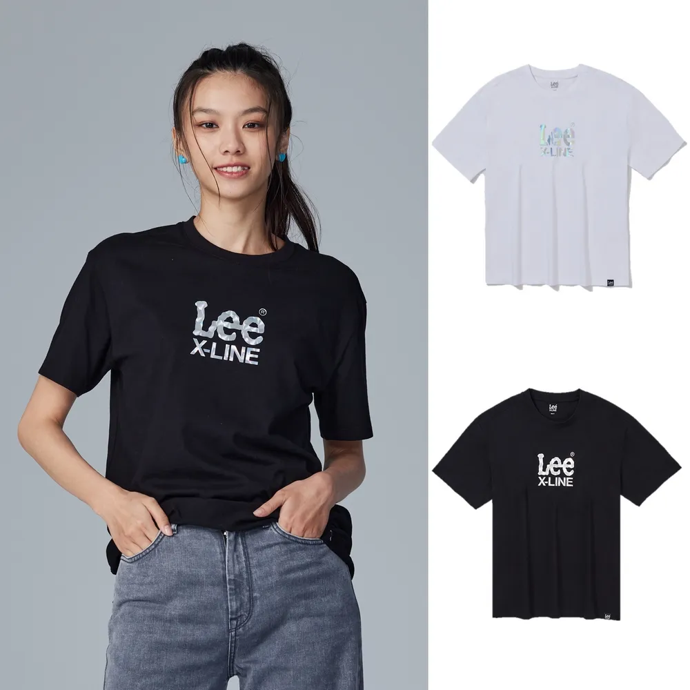 【Lee 官方旗艦】女裝 短袖T恤 / 胸前閃色 系列小LOGO 共2色 Boyfriend版型(LB302046K11 / LB302046K14)