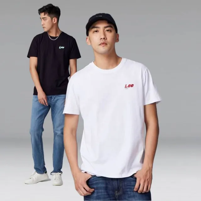 【Lee】出清品-男裝 短袖T恤 / 左胸撞色 小LOGO 共2色 標準版型(LL230020K14 / LL230020K11)