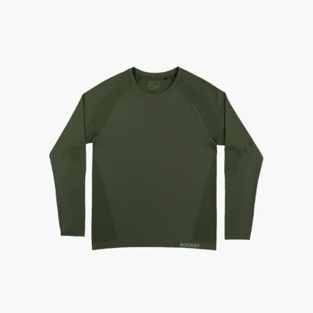 【Rockay】無縫排汗長袖訓練上衣 - 女 - Forest Green(路跑上衣、運動機能服)