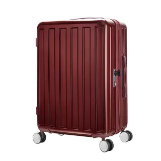 【奧莉薇閣】24吋行李箱 PC硬殼可加大容量 旅行箱 貨櫃競技場(酒紅色 AVT1450124)