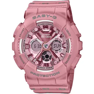 【CASIO 卡西歐】BABY-G 莓果 校園風休閒雙顯手錶 禮物 送禮 推薦(BA-130SP-4A)