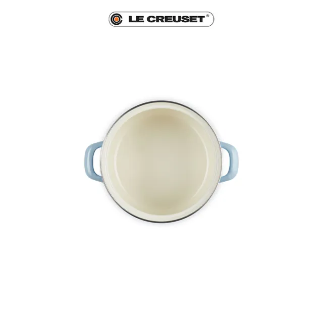 【Le Creuset】琺瑯便利湯鍋18cm(海岸藍/貝殼粉 2色可選-花型鋼頭)